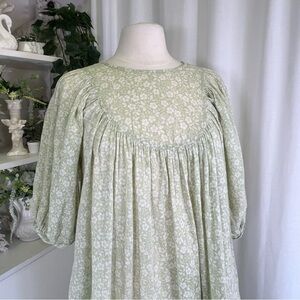 Kara Thoms Greta Dress in Mint Floral